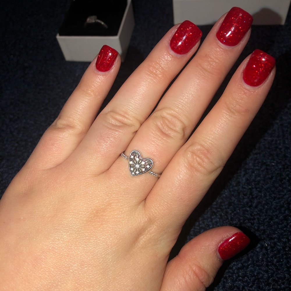 Winter Heart Pandora Ring